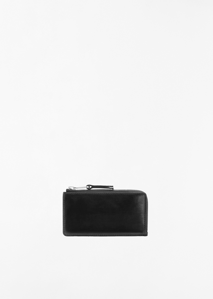 Patina Zip Coin Card Holder — Black – La Garçonne