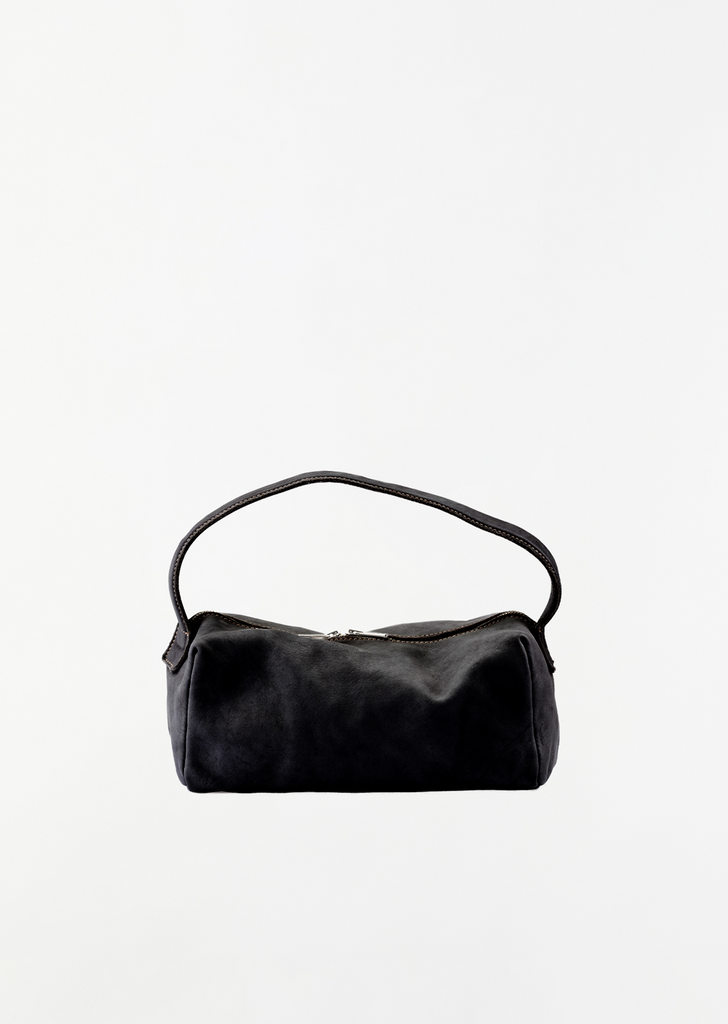 Small Leather Handle Bag — Black