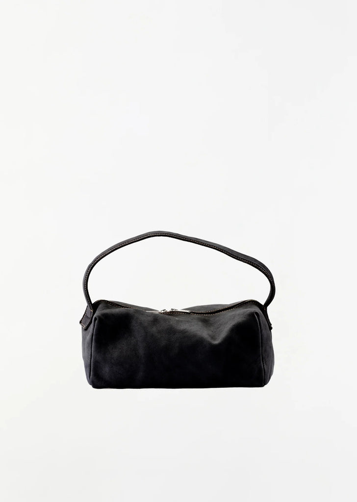 Leather Handle Bag, Small — Black