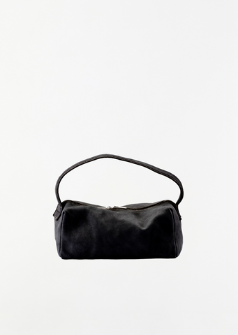 Small Leather Handle Bag — Black