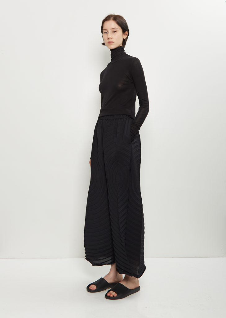 Paper Bag Pleats Wide Pants