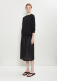 Cashmere Wool Elbow Crew — Black