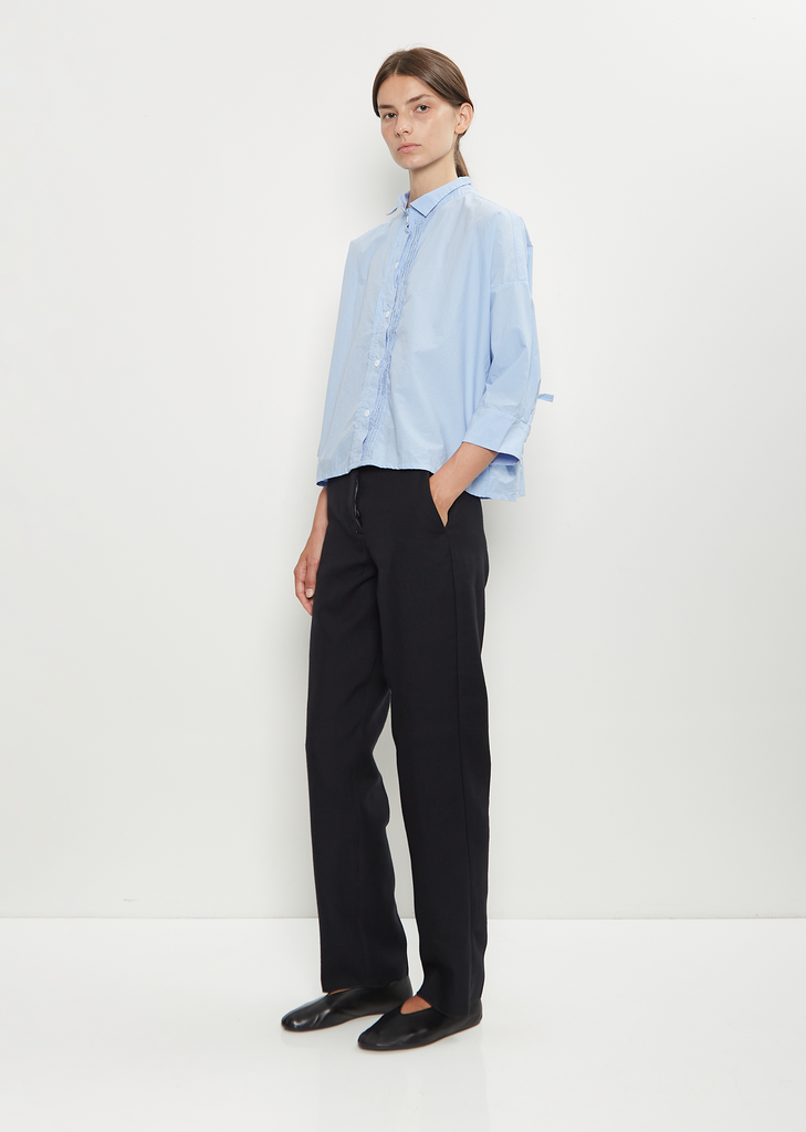 Claudia Cotton Shirt — Powder Blue