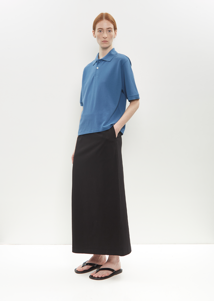 Cotton Pique Polo — Deep Blue – La Garçonne