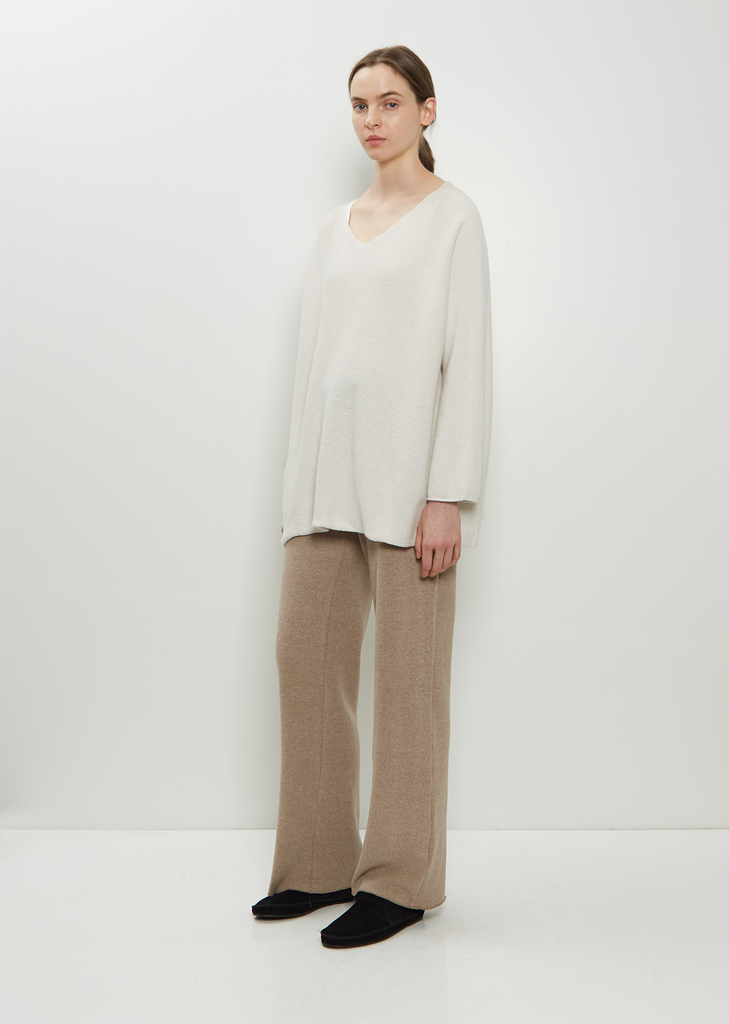 Cashmere Oversized Boatneck — Oatmeal