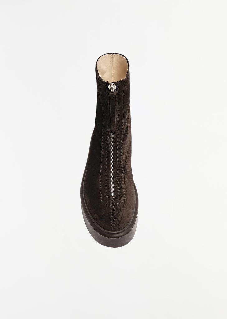 Zipped Suede Boot