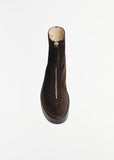 Zipped Suede Boot