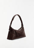 Belted Leather Baguette Bag