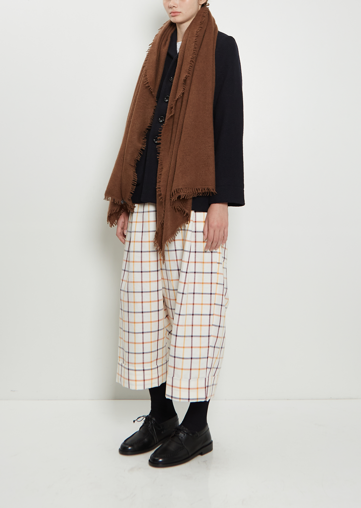 Fuzzy Feutre Cashmere Shawl — Tabac