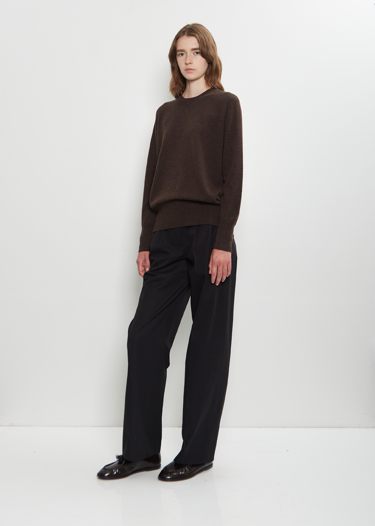 Leilani Cashmere Top — Brown Melange
