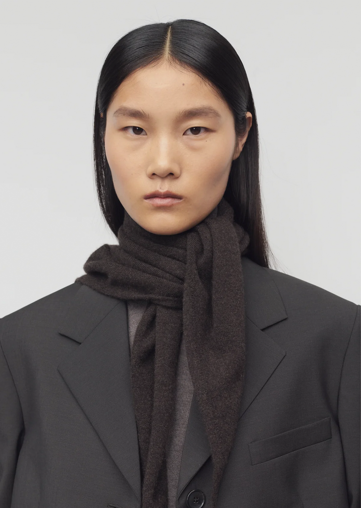Leomine Cashmere Scarf — Brown Melange