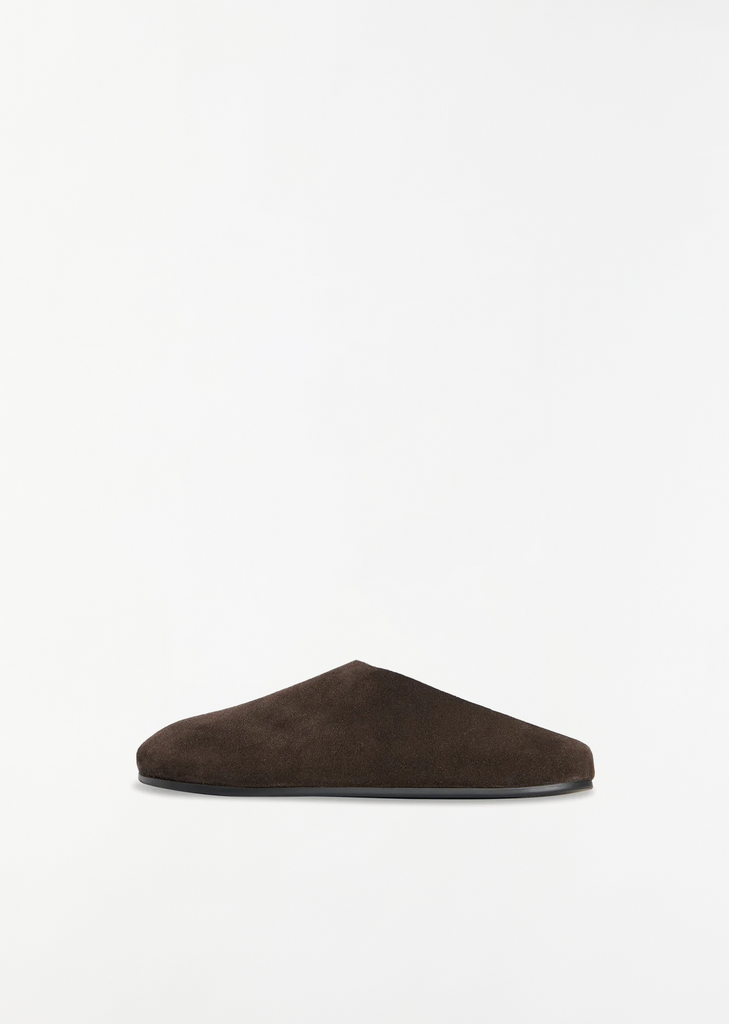 Hudson Suede Slide — Lacquer Brown