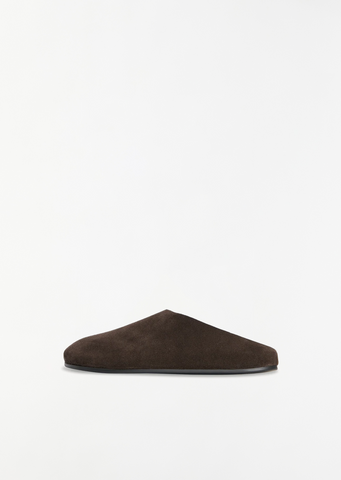 Hudson Suede Slide — Lacquer Brown