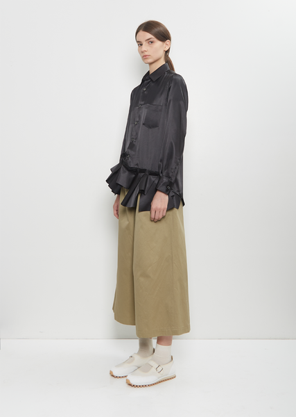 Satin Layered Button Up Shirt – La Garçonne