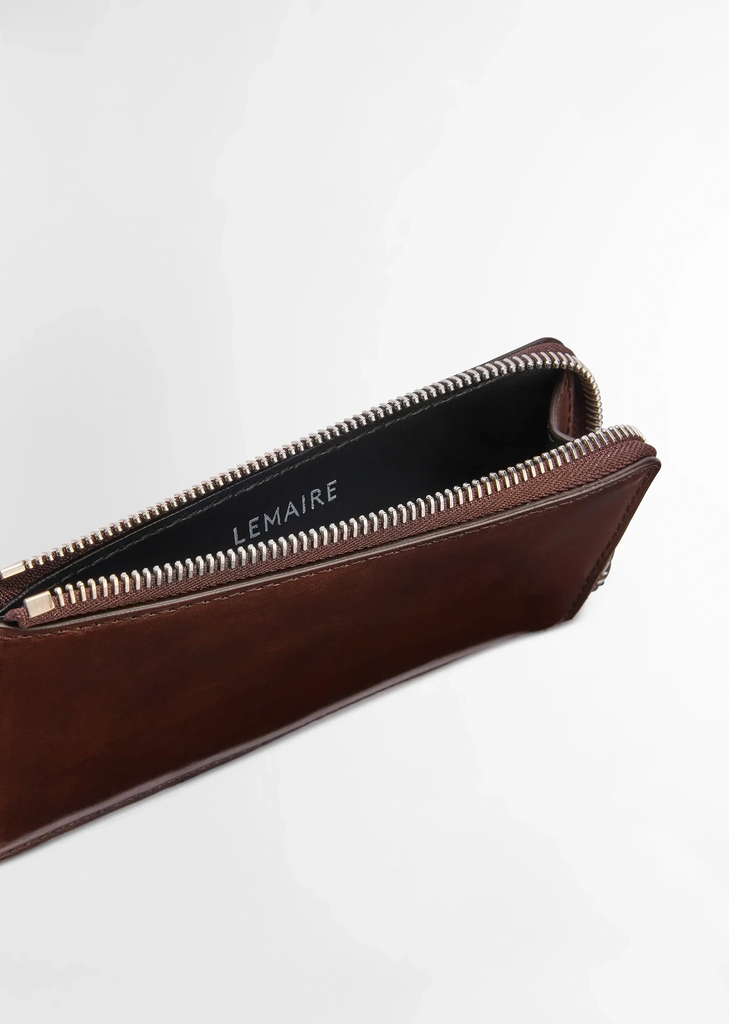 Patina Zip Coin Card Holder — Ristretto