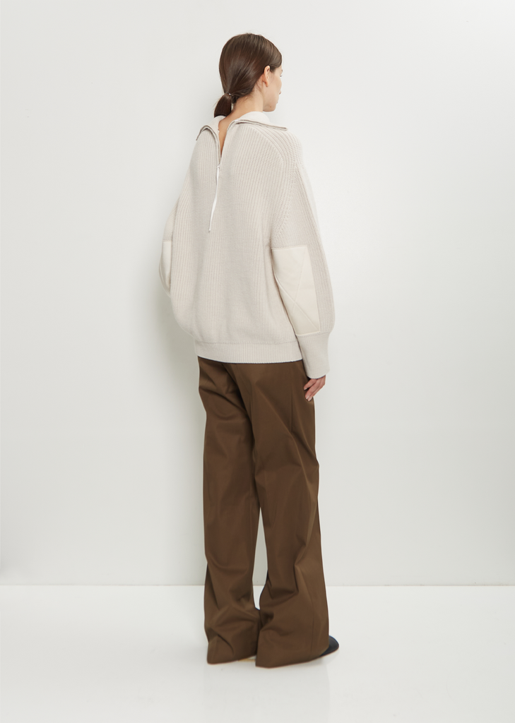 Wool Zip-Neck Sweater