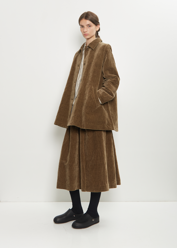 Soleil Cotton Linen Velvet Jacket — Taupe