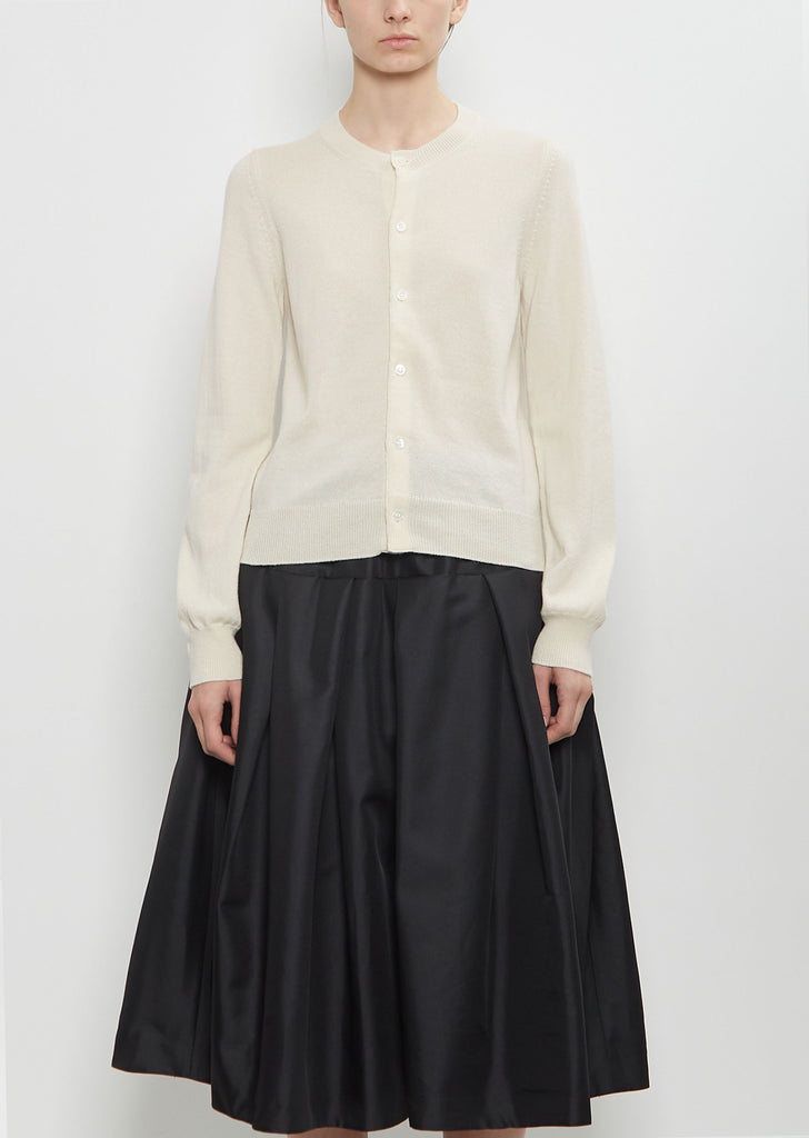 Cashmere Long Sleeve Cardigan — Off White