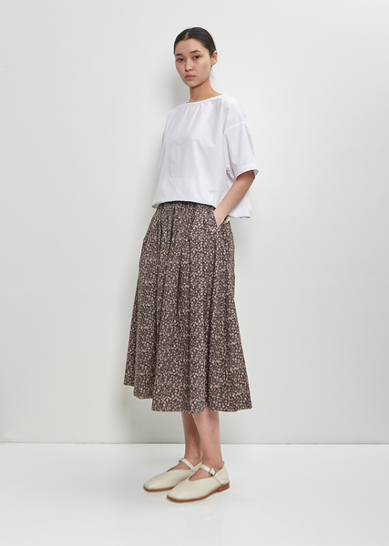 Skye Skirt — Charcoal Floral – La Garçonne
