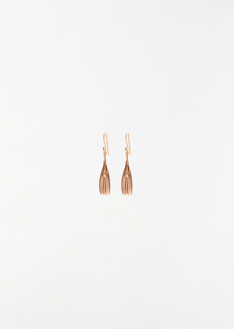 Chicory Petal Earrings with Diamonds