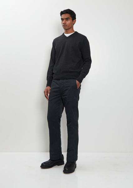 パンツ AURALEE PRODUCT DYED FINX CHINO NARROW AURALEE: Product Dyed Finx Chino Narrow Pants (Black) | DSMG E-SHOP