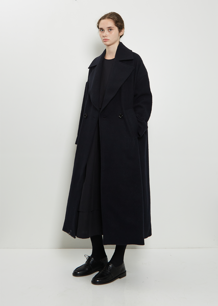 新品タグ付き✨ アンシェヌマン Cashmere Blend Pea Coat Cashmere pea coat - Blue | Hermès Singapore