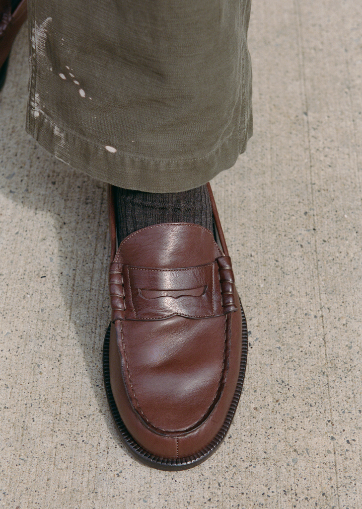 Soft Leather Loafer — Brown