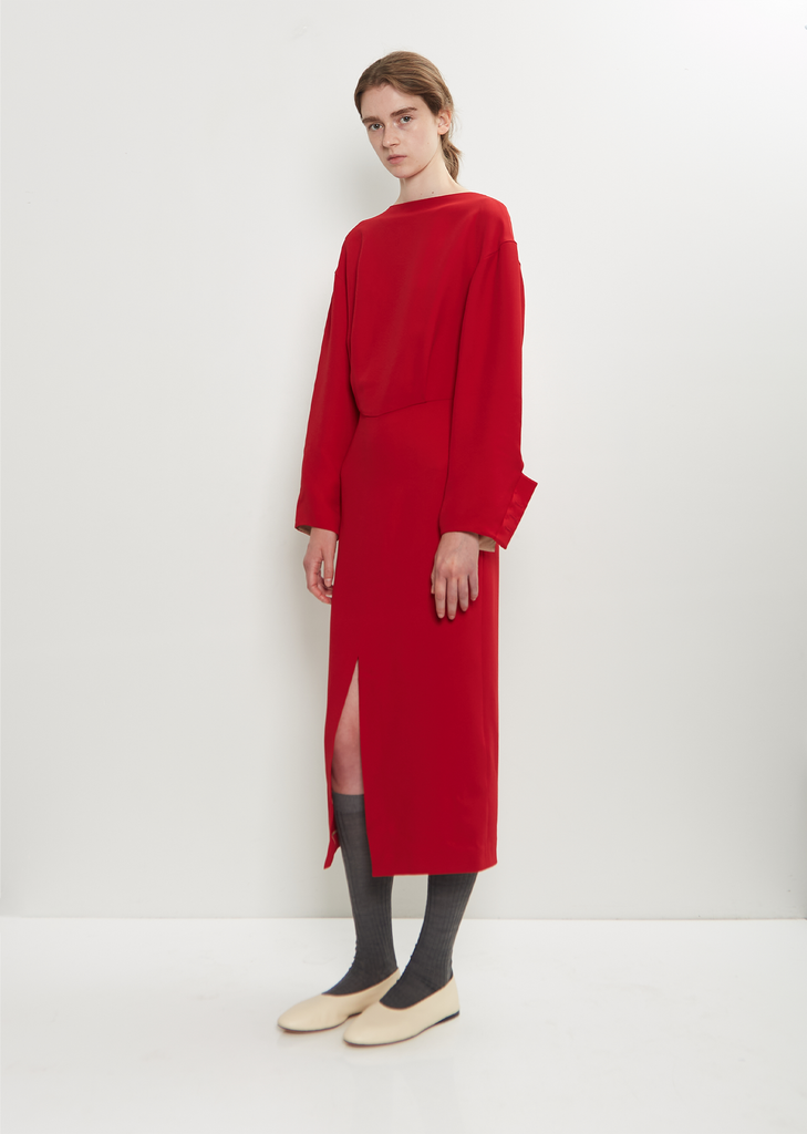 Crepe Cady Fitted Dress