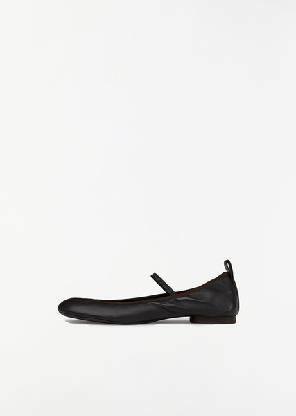 【送料&関税込】Lemaire Ballerina Ballet Flats Dark Chocolate Square Flat Ballerina | LEMAIRE