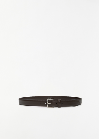 Classic Leather Belt — Dark Brown