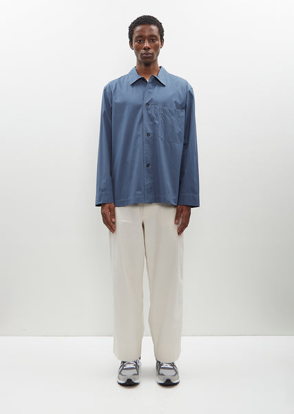 Tシャツ・カットソー DI.LA3 PARI' SS25 Cotton shirt (C18 BLU) PJ Shirt — Uniform Blue – La Garçonne