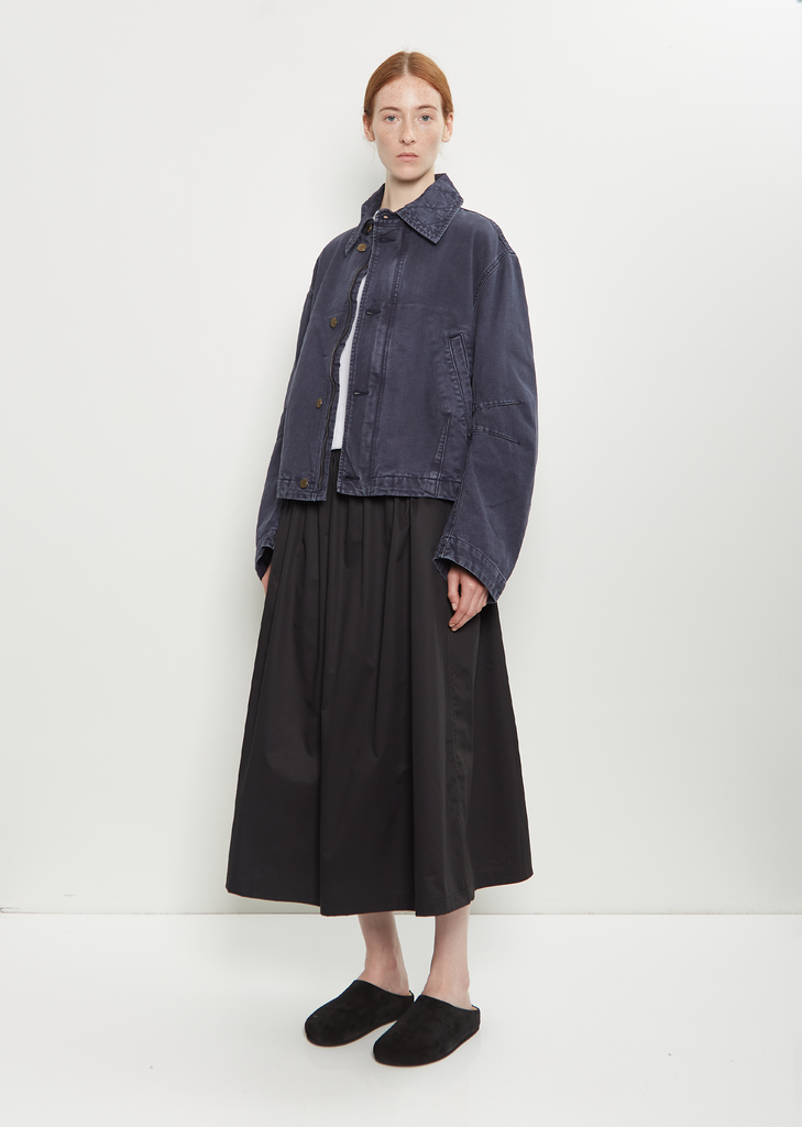 Washed Denim Flight Jacket