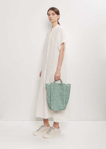 Exclusive Cotton Flower Tote M — Green – La Garçonne