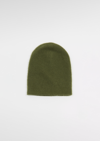 Cashmere Silk Beanie — Mountain Green