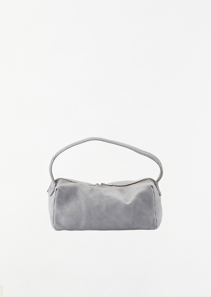 Small Leather Handle Bag — Grey