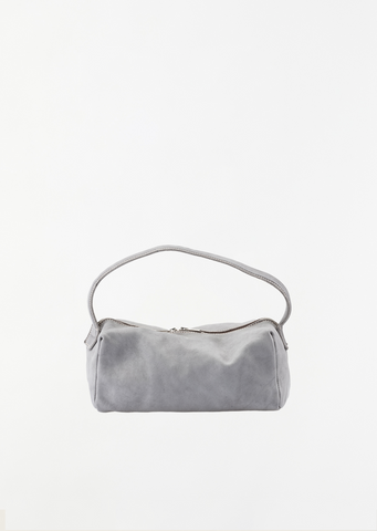 Small Leather Handle Bag — Grey