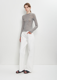 Iverness Cashmere Top — Grey Melange