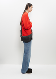 Small Leather Crossbody Bag — Black