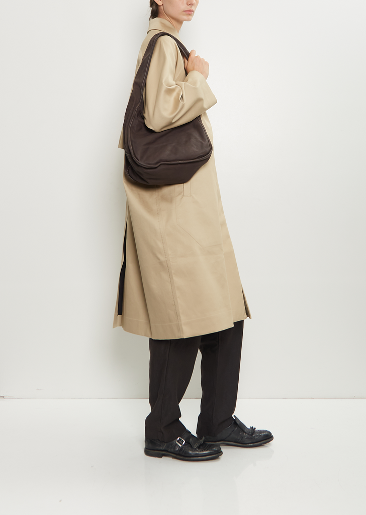 Hobo Leather Bag — Dark Brown