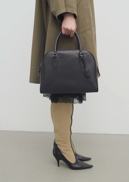India 12.00 - Saddle Leather — Black ANS – La Garçonne