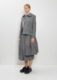 Asymmetric Wool Houndstooth Jacket