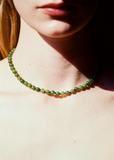 Tiny Jade Boule Collar 15"