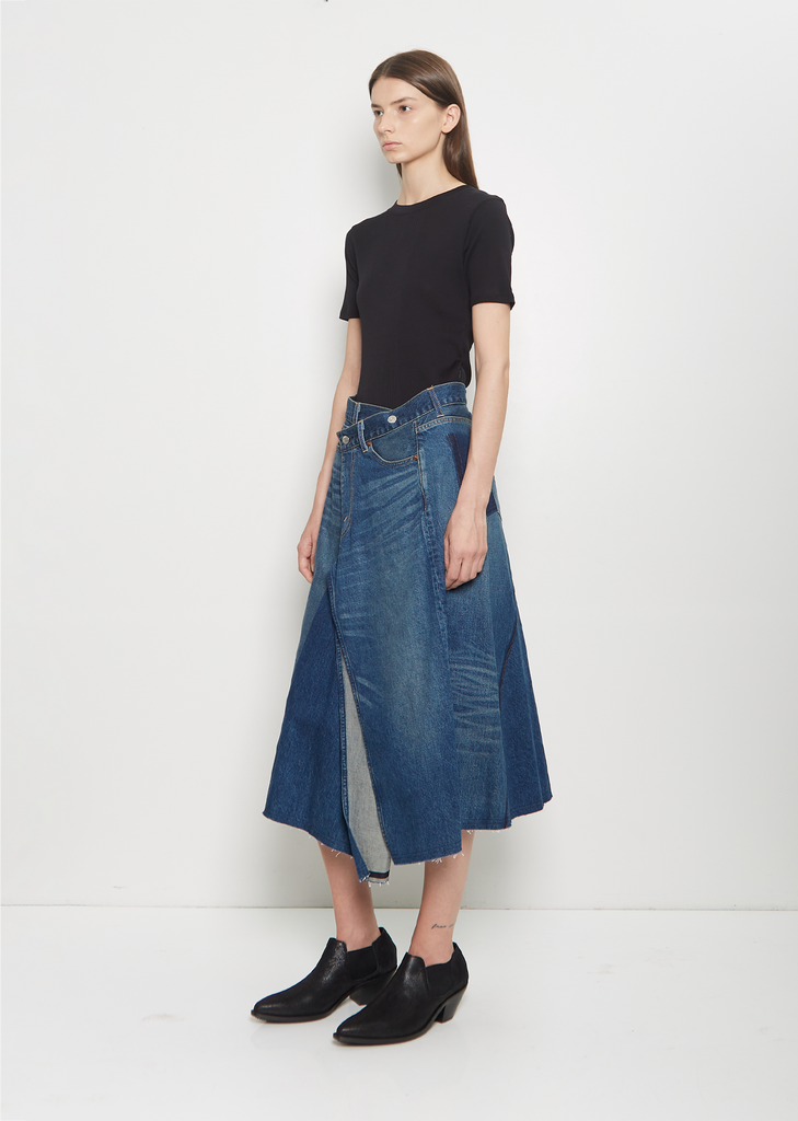 Levi's Denim Paneled Midi Skirt
