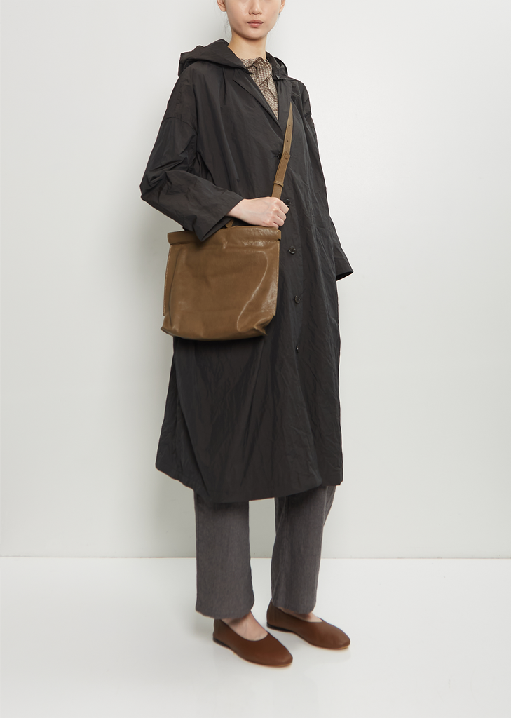 Matte Shopper Bag, Small — Khaki