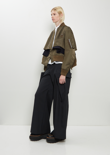 Technical Twill x Wool Melton Blouson – La Garçonne