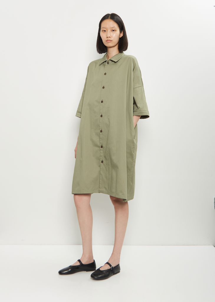 Half Sleeve Dress — Khaki