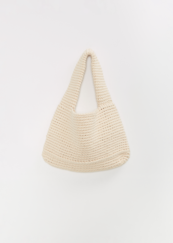 Pima Cotton Crochet Jersey Bag