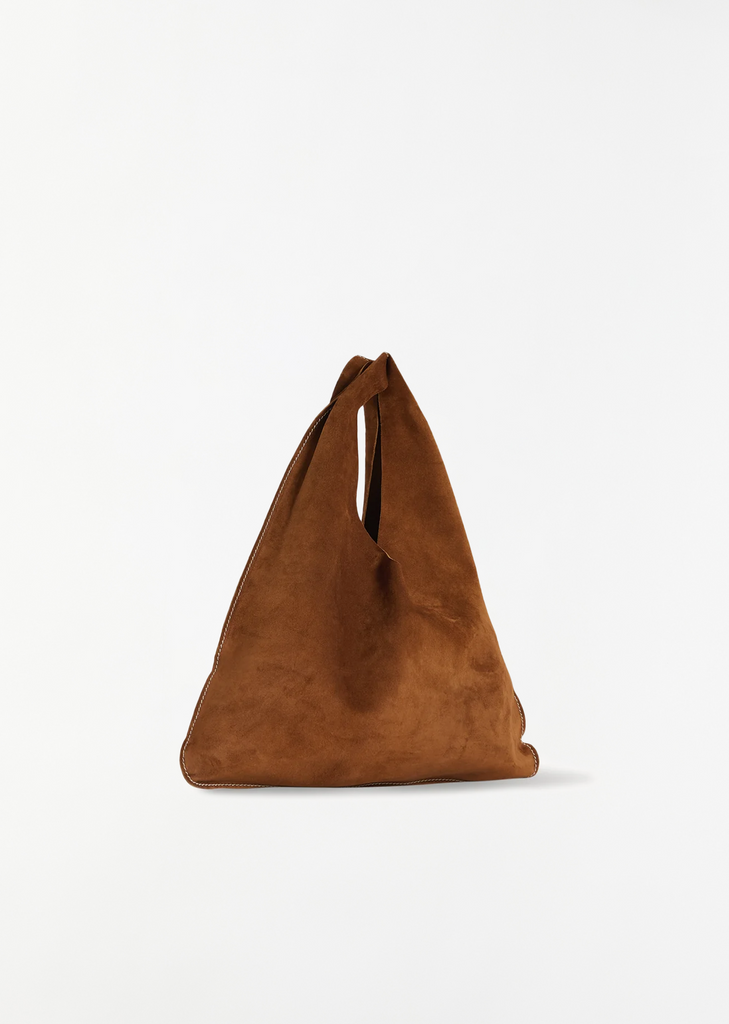 Suede Bindle, Small — Bistre