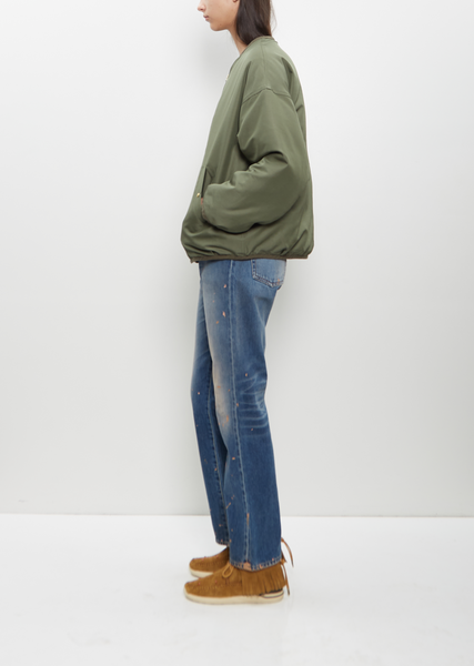 Reversible Liner Down Jacket — Olive – La Garçonne