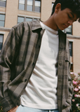 Wool Cotton Overshirt — Black / Brown / Multi